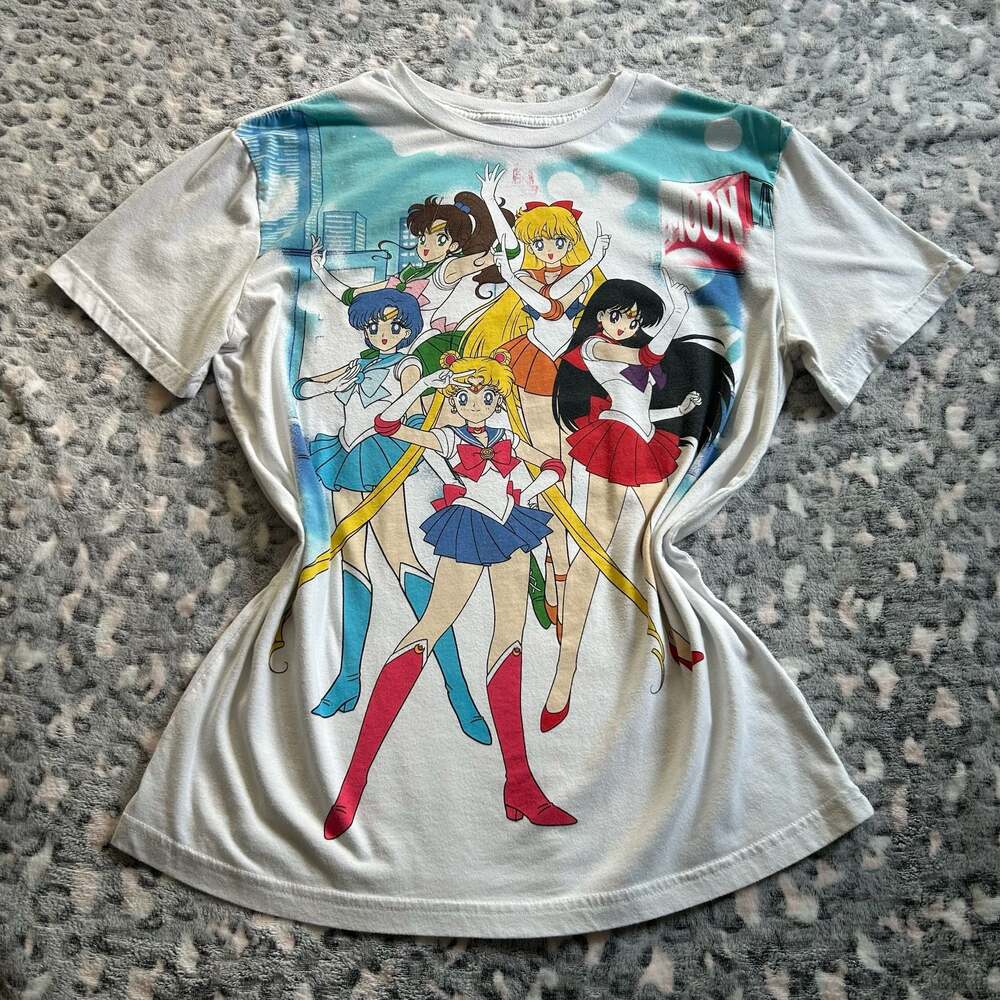 VINTAGE ANIME SAILOR MOON TSHIRT SZ MED Rare Find!! Chibi Chibi Rubeus Eudial